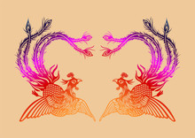Ancient Chinese Phoenix Pattern
