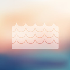 Poster - wave icon on blurred background