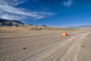 Arid landscape in Tajikistan