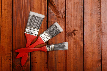 Three paintbrushes