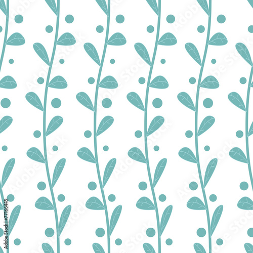 Obraz w ramie Nice ornate seamless pattern with the leaves