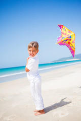 Poster - Boy with kite.