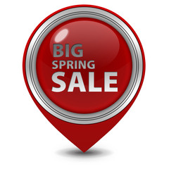 Wall Mural - Spring sale pointer icon on white background