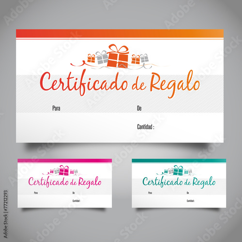 Certificado de regalo comprar este vector de stock y