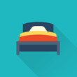 Vector bed icon FLAT