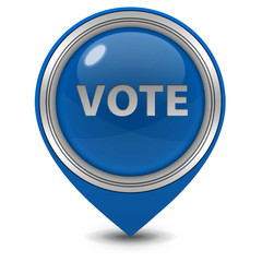 Canvas Print - Vote pointer icon on white background