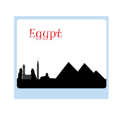 Black vector egypt silhouette skyline