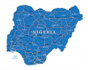 Wall Mural - Nigeria map