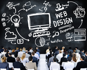 Poster - content creativity digital graphic layout web design concept