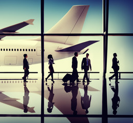 Wall Mural - Business People Travel Airport Terminal Concept