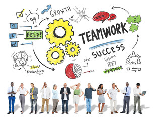 Sticker - Teamwork Team Together Collaboration Business People Concept