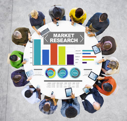 Sticker - Market Research Business Percentage Research Marketing Concept