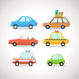 Car Flat Icon Set 1