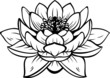 © sagitovpainter - Lotus (nelumbo) flower. Vector tattoo illustration