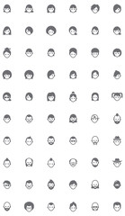 Vector faces icon set