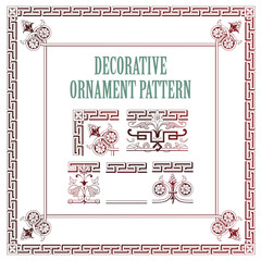 Wall Mural - Vector element flowers for creating borders & frames