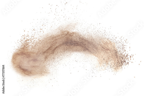 Cuadros en Lienzo powder foundation explosion isolated on white