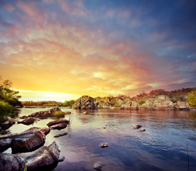 Wall Mural - mining fast river