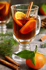 Tangerine tea with cinnamon.