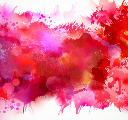 Aufkleber - Bright watercolor stains with red blots