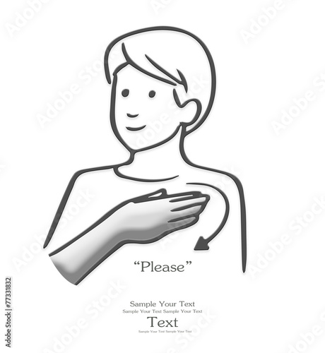 sign language, please, part of a series. - Buy this stock illustration ...