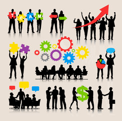 Sticker - Business People Team Growth Success Corporate Vector Concept