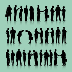 Sticker - Business People Team Connection Corporate Vector Concept