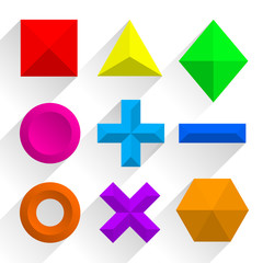Wall Mural - polygonal colorful shapes
