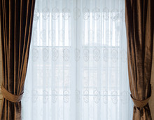 Luxury Curtain With A Copy-space In The Middle