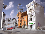 Fototapeta  - Terremoto en una ciudad