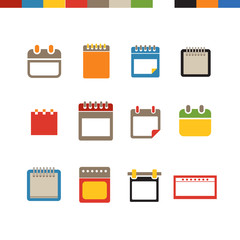 Poster - Different calendar web icons collection