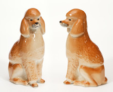 Poodle Dog Ceramic Figurine