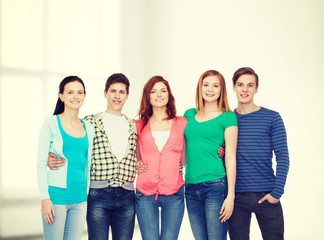 Wall Mural - group of smiling students standing