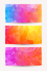 Poster - Three shiny bright abstract banners.