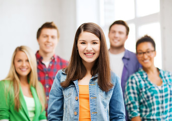 Wall Mural - group of students at school