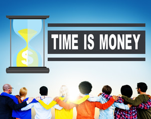 Wall Mural - Time Money Hour Glass Casual People Concept