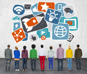 Sticker - Media Social Network Internet Technology Online Concept