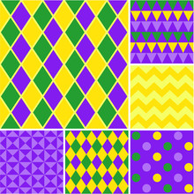 Mardi Gras - Seamless Vector Patterns Collection