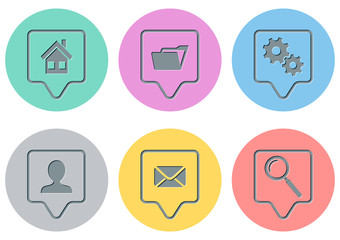 Wall Mural - Website menu icons