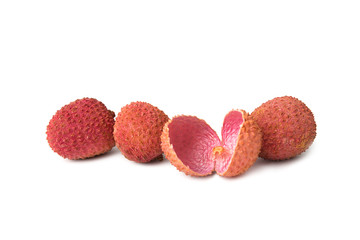 Sticker - Lychees isolated on white