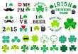 © beaubelle - St Patrick's day, clover set, vector