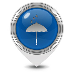 Wall Mural - Rain pointer icon on white background