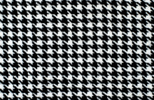 Black And White Houndstooth Pattern. Dogstooth Check Design.