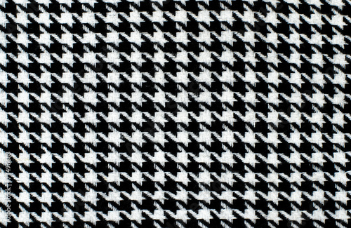 Cuadros en Lienzo Black and white houndstooth pattern. Dogstooth check design.