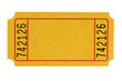 Blank yellow ticket