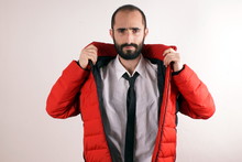 Man With Red Jacket