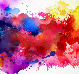 Aufkleber - Bright watercolor stains
