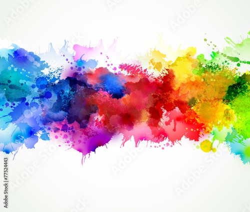 Fototeppich - Bright watercolor stains (von artant)
