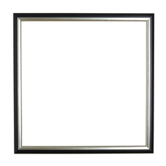 Empty copyspace wooden picture frame isolated