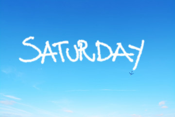 Wall Mural - saturday written in the sky